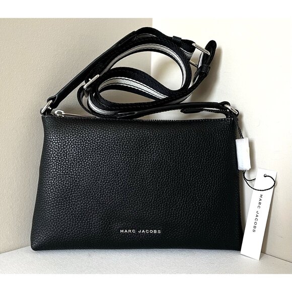 New Marc Jacobs Cosmo Crossbody Pebble Leather Black - Picture 1 of 5